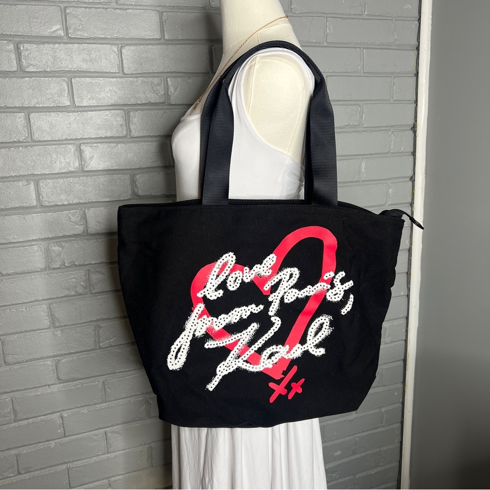 Karl Lagerfeld Paris Logo Canvas Tote Bag